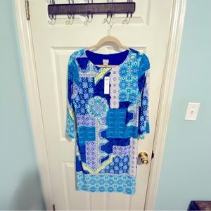 Chico’s size 1 pull on dress 3/4,length sleeves